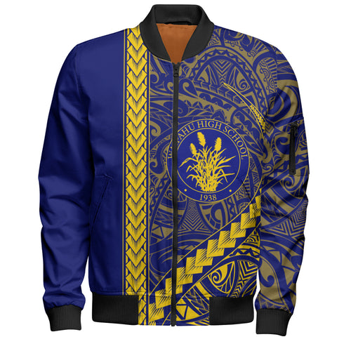 Waipahu High School Bomber Jacket Tribal Polynesian Pride Style