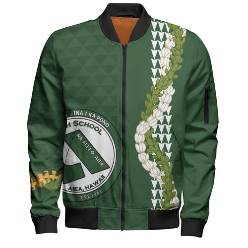 ʻAiea High School Bomber Jacket Puakenikeni Maile Flower Lei
