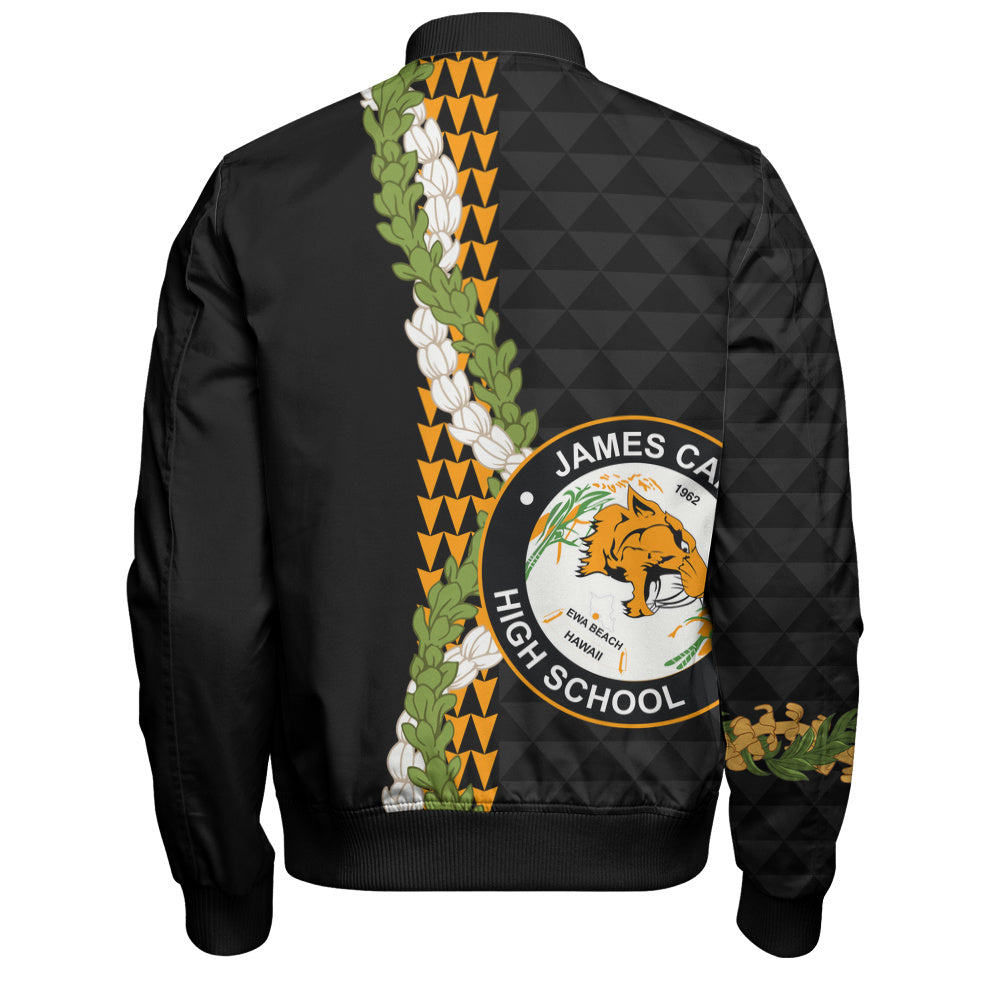James Campbell High School Bomber Jacket Puakenikeni Maile Flower Lei