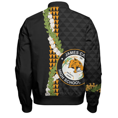 James Campbell High School Bomber Jacket Puakenikeni Maile Flower Lei