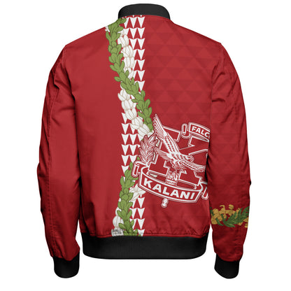 Kalani High School Bomber Jacket Puakenikeni Maile Flower Lei