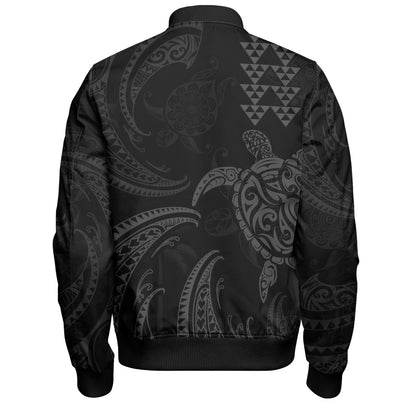 Hawaii Bomber Jacket Polynesian Turtle Tribal Ocean Spirit