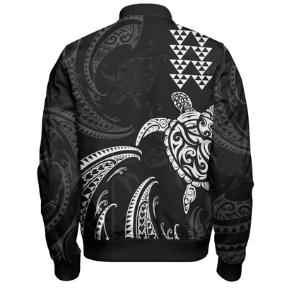 Hawaii Bomber Jacket Polynesian Turtle Tribal Ocean Spirit