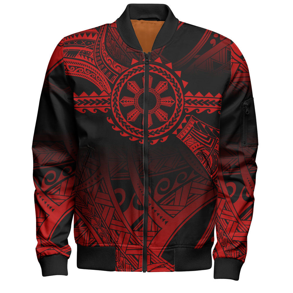Philippines Filipinos Bomber Jacket Polynesian Tribal Sun Tribal Legacy