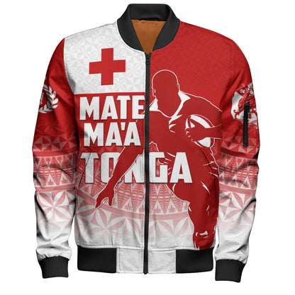 Tonga Bomber Jacket Mate Ma'a Tonga Rugby Ngatu Athletic Style