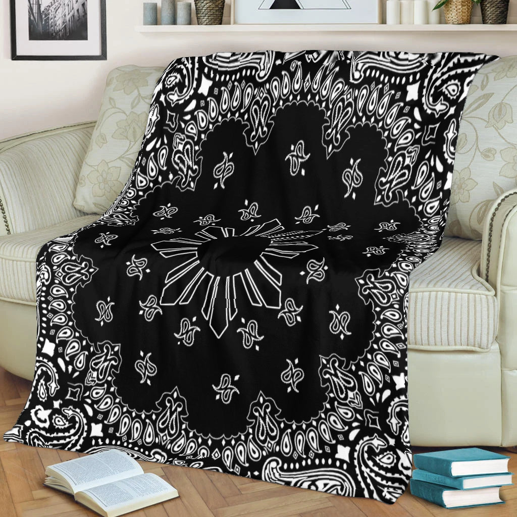Philippines Filipinos Premium Blanket Sun Bandana Paisley Print Heritage