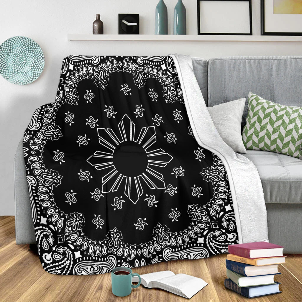 Philippines Filipinos Premium Blanket Sun Bandana Paisley Print Heritage