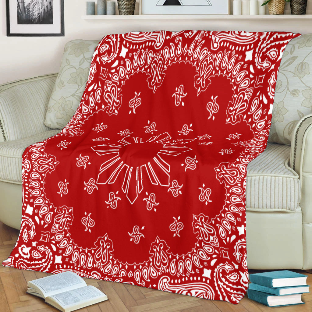 Philippines Filipinos Premium Blanket Sun Bandana Paisley Print Heritage