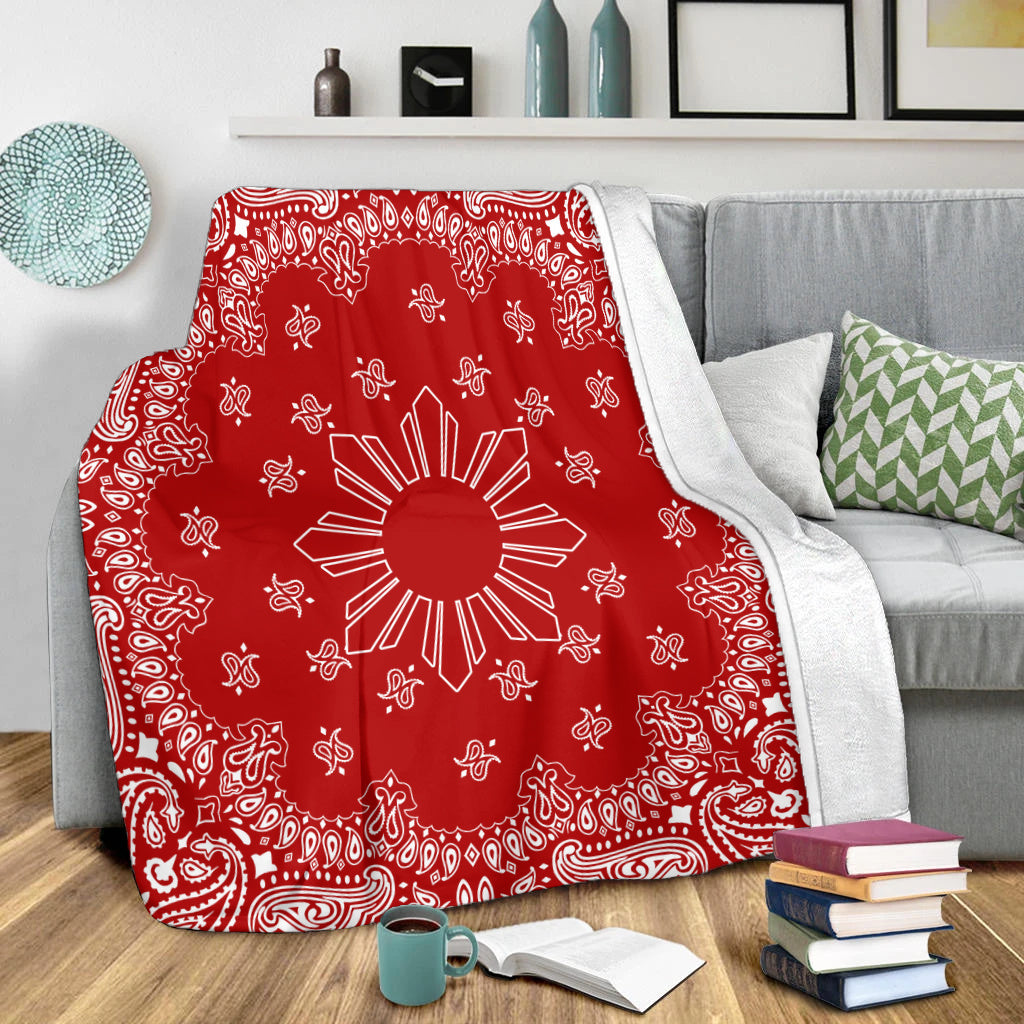 Philippines Filipinos Premium Blanket Sun Bandana Paisley Print Heritage