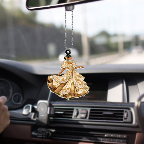 Philippines Filipinos Car Hanging Ornament Beautiful Filipina Woman in Traditional Dress