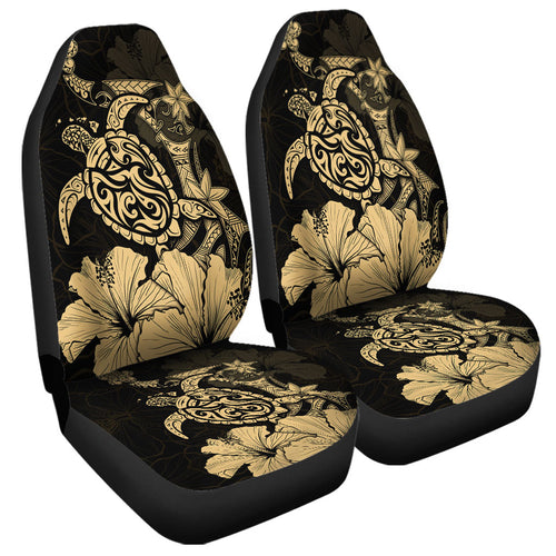 Hawaii Car Seat Covers Golden Honu Hibiscus Serenity Style