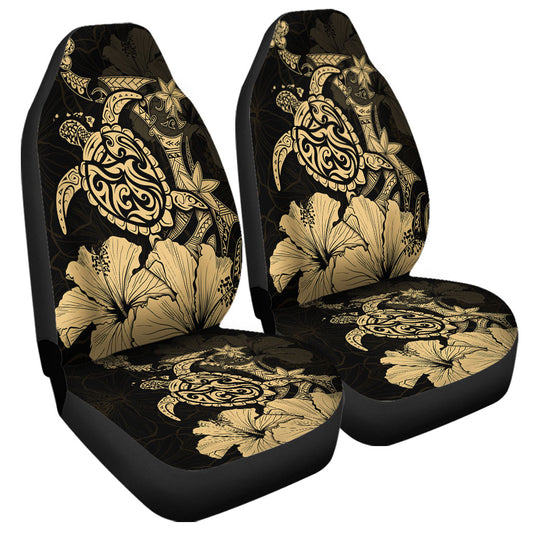 Hawaii Car Seat Covers Golden Honu Hibiscus Serenity Style