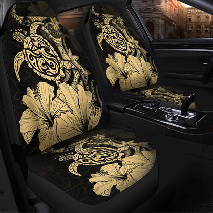 Hawaii Car Seat Covers Golden Honu Hibiscus Serenity Style
