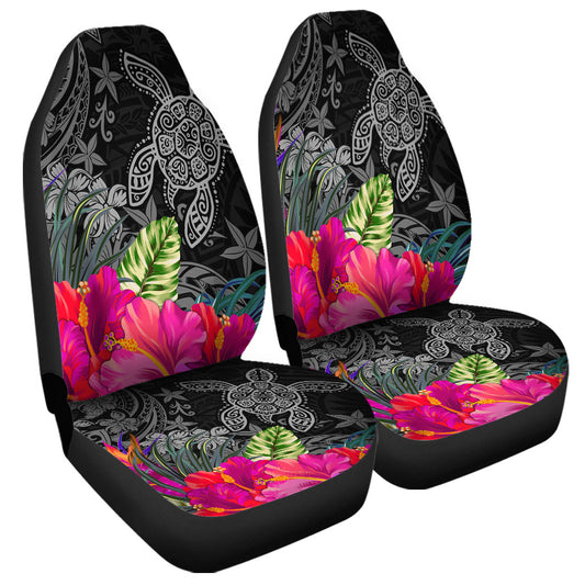 Hawaii Car Seat Covers Tropical Honu Hibiscus Garden Style