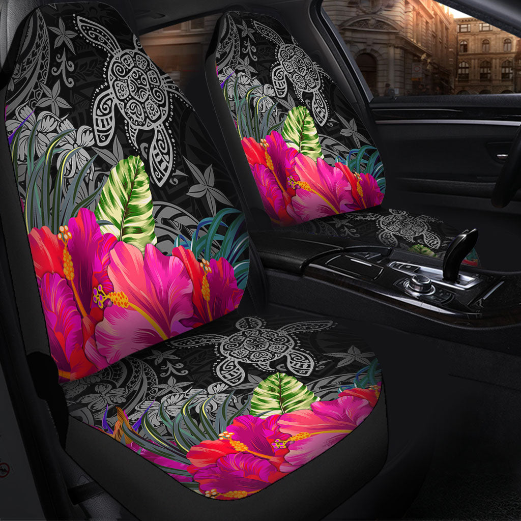 Hawaii Car Seat Covers Tropical Honu Hibiscus Garden Style