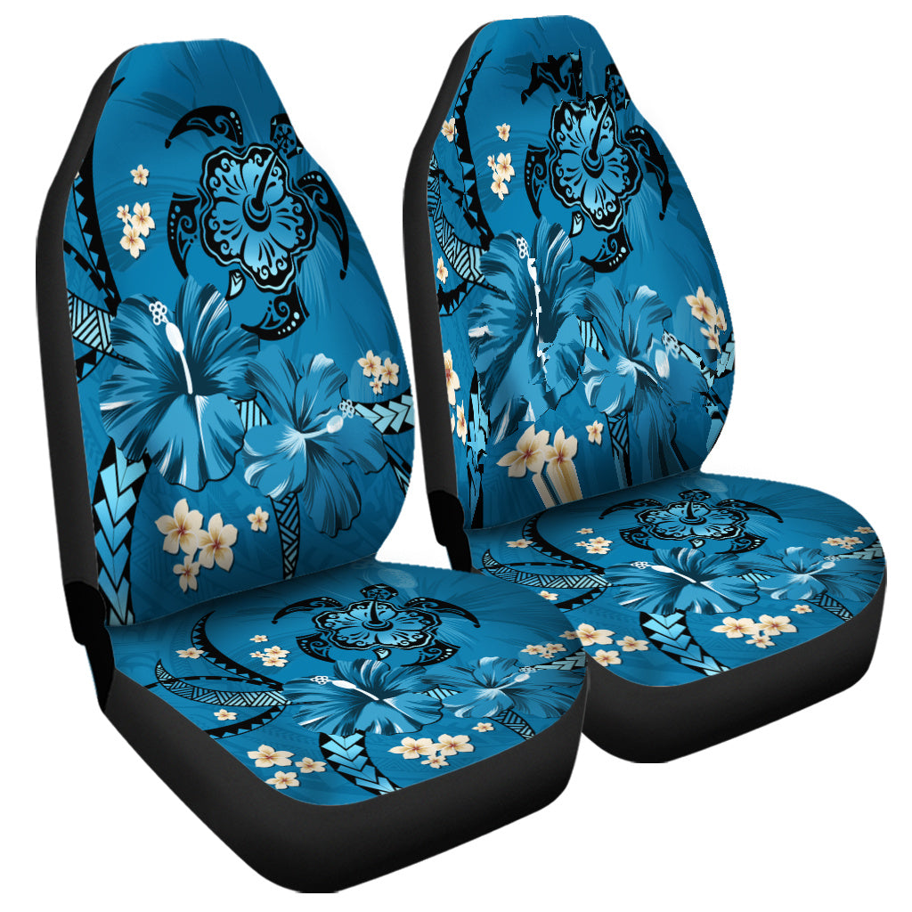Hawaii Car Seat Covers Blue Honu Hibiscus Island Harmony
