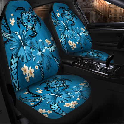 Hawaii Car Seat Covers Blue Honu Hibiscus Island Harmony