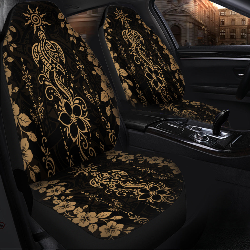 Hawaii Car Seat Covers Vintage Honu Hibiscus Floral Elegance