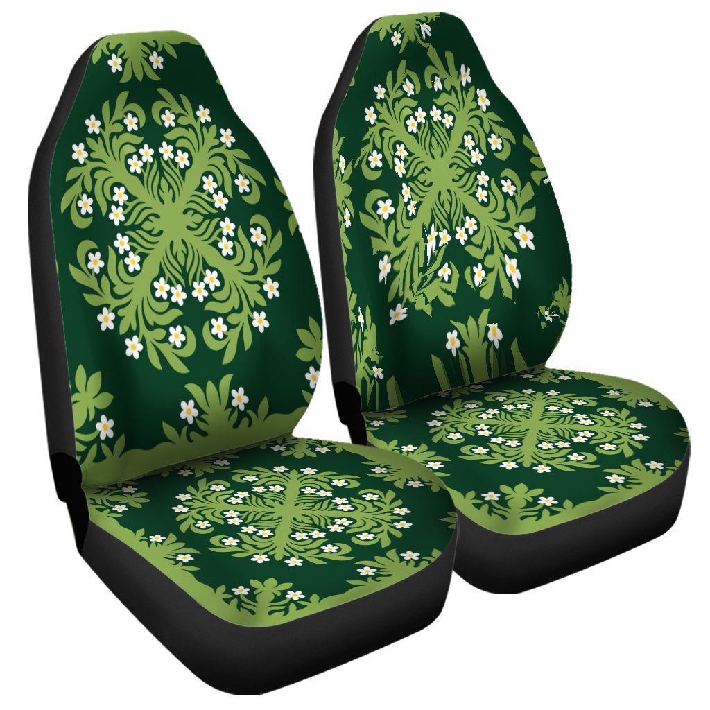 Hawaii Car Seat Covers Emerald Tropical Floral Garden Elegance