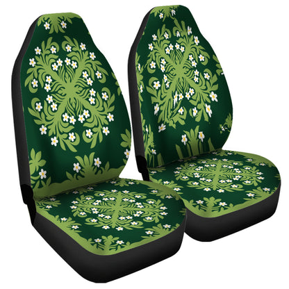 Hawaii Car Seat Covers Emerald Tropical Floral Garden Elegance
