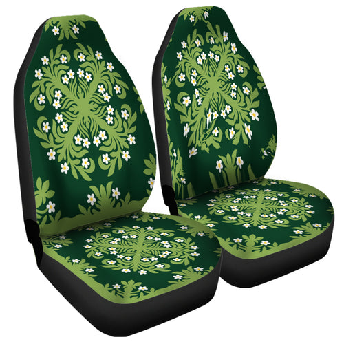 Hawaii Car Seat Covers Emerald Tropical Floral Garden Elegance