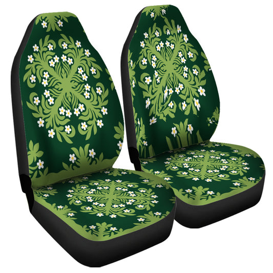 Hawaii Car Seat Covers Emerald Tropical Floral Garden Elegance