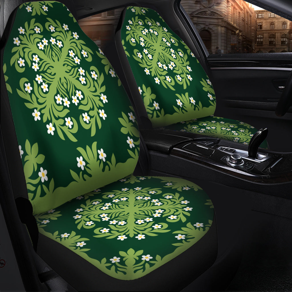 Hawaii Car Seat Covers Emerald Tropical Floral Garden Elegance