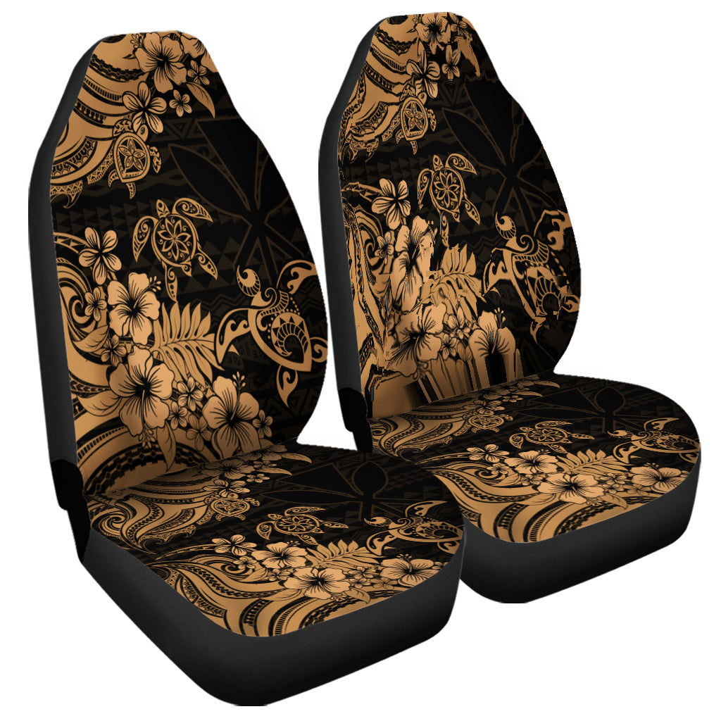 Hawaii Car Seat Covers Kanaka Maoli Hibiscus Polynesian Tribal Turtle Print Style