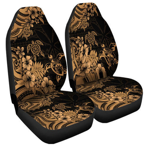 Hawaii Car Seat Covers Kanaka Maoli Hibiscus Polynesian Tribal Turtle Print Style