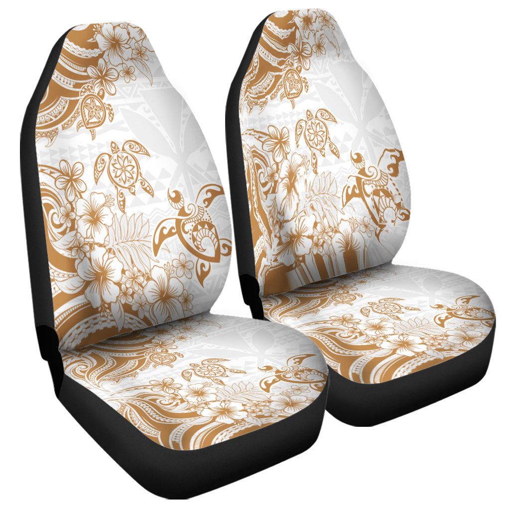 Hawaii Car Seat Covers Kanaka Maoli Hibiscus Polynesian Tribal Turtle Print Style
