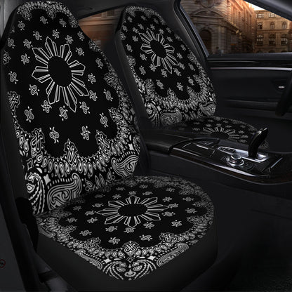 Philippines Filipinos Car Seat Covers Sun Bandana Paisley Print Heritage