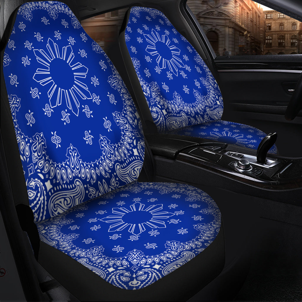 Philippines Filipinos Car Seat Covers Sun Bandana Paisley Print Heritage