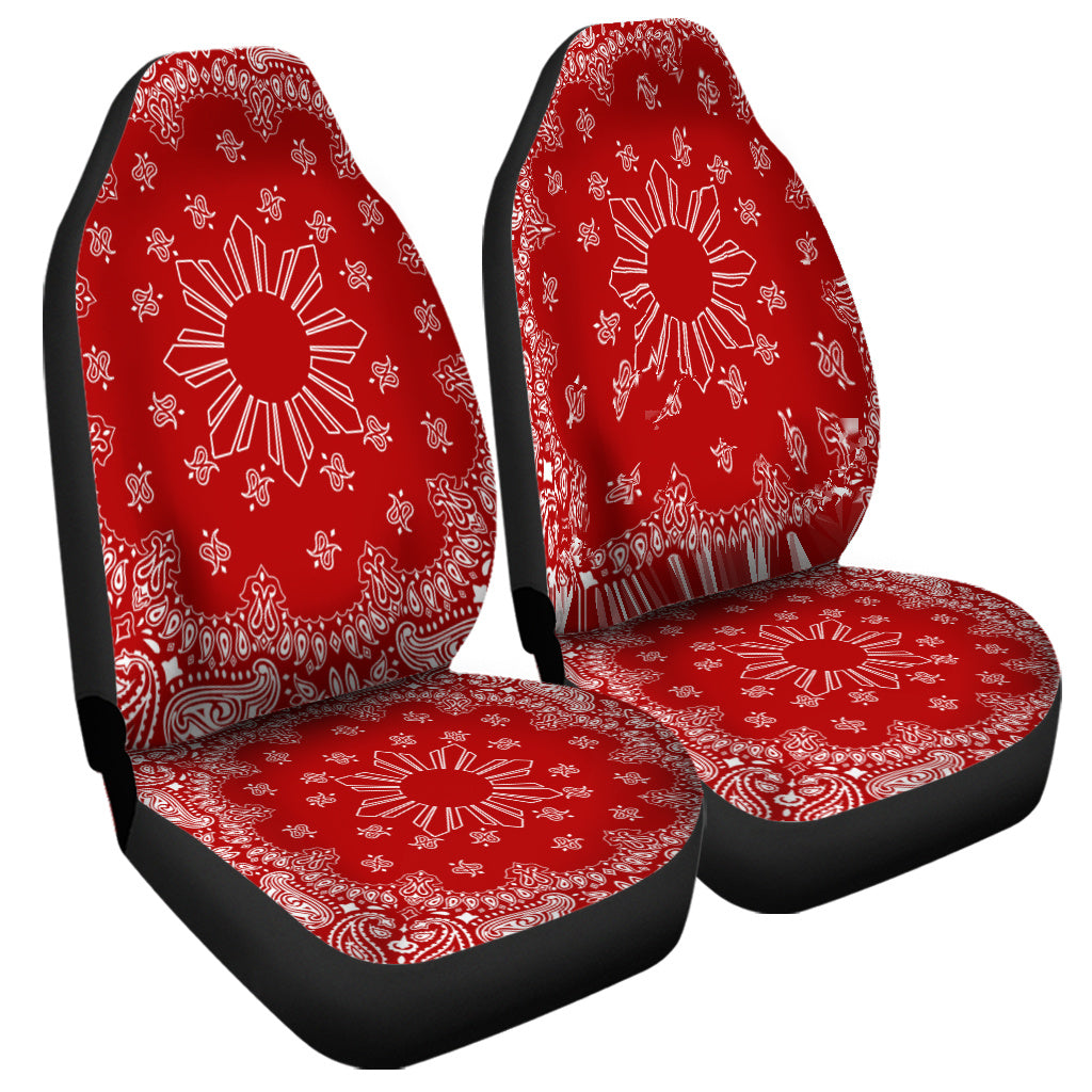Philippines Filipinos Car Seat Covers Sun Bandana Paisley Print Heritage