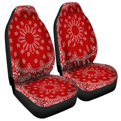 Philippines Filipinos Car Seat Covers Sun Bandana Paisley Print Heritage