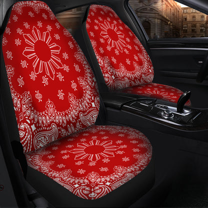 Philippines Filipinos Car Seat Covers Sun Bandana Paisley Print Heritage