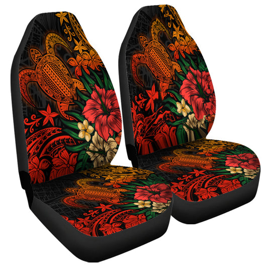 Hawaii Car Seat Covers Turtle Hibiscus Polynesian Tribal Paradise