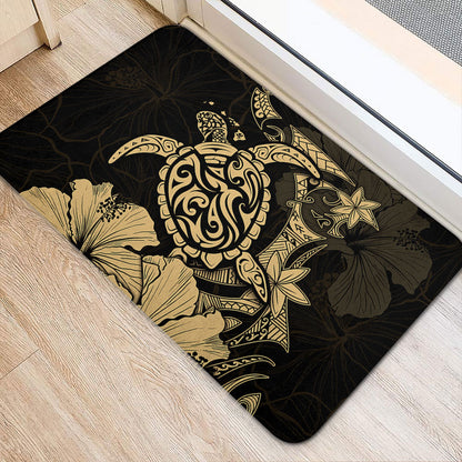 Hawaii Doormat Golden Honu Hibiscus Serenity Style