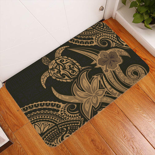 Hawaii Doormat Honu Turtle Hibiscus Tribal Legacy