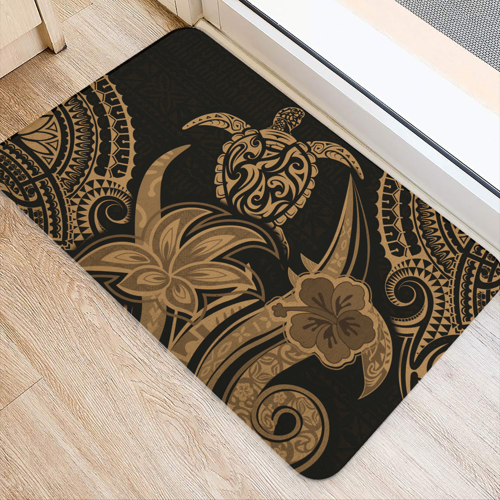 Hawaii Doormat Honu Turtle Hibiscus Tribal Legacy