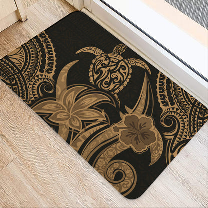 Hawaii Doormat Honu Turtle Hibiscus Tribal Legacy