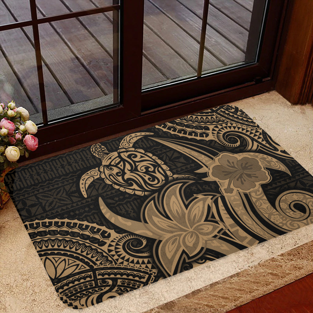 Hawaii Doormat Honu Turtle Hibiscus Tribal Legacy