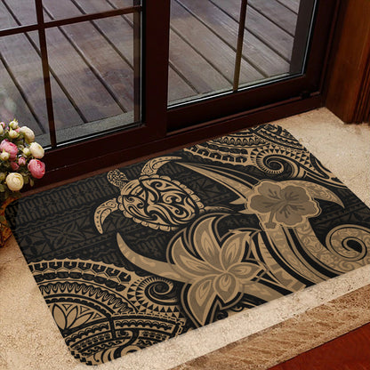 Hawaii Doormat Honu Turtle Hibiscus Tribal Legacy