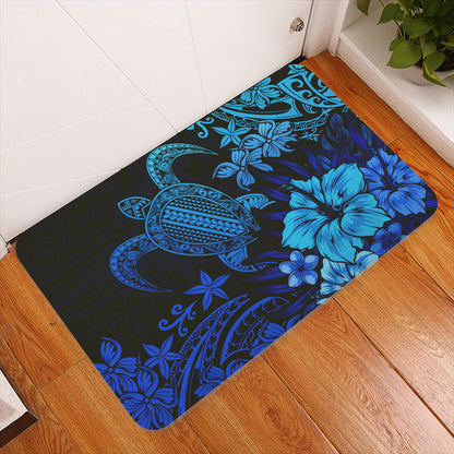 Hawaii Doormat Turtle Hibiscus Polynesian Tribal Paradise