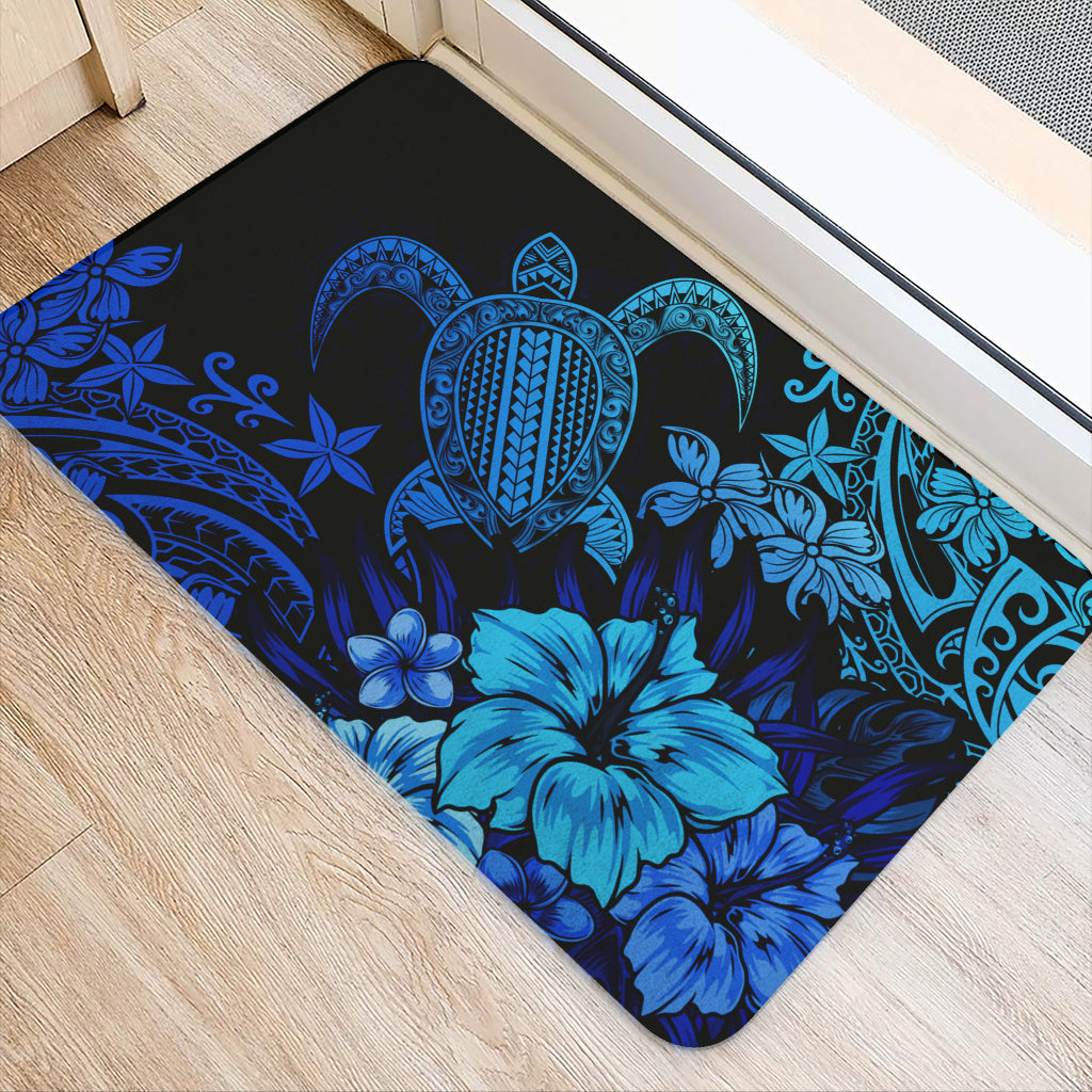 Hawaii Doormat Turtle Hibiscus Polynesian Tribal Paradise