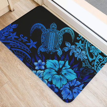 Hawaii Doormat Turtle Hibiscus Polynesian Tribal Paradise
