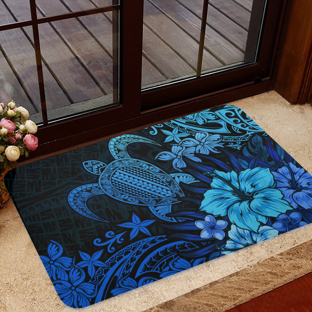 Hawaii Doormat Turtle Hibiscus Polynesian Tribal Paradise