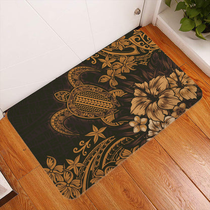 Hawaii Doormat Turtle Hibiscus Polynesian Tribal Paradise