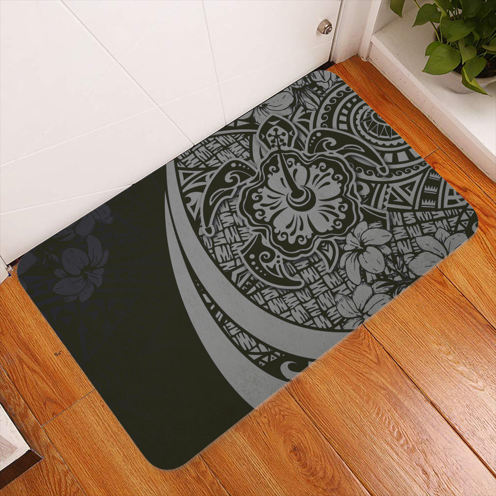 Hawaii Doormat Hibiscus Polynesian Tribal Wave Elegance