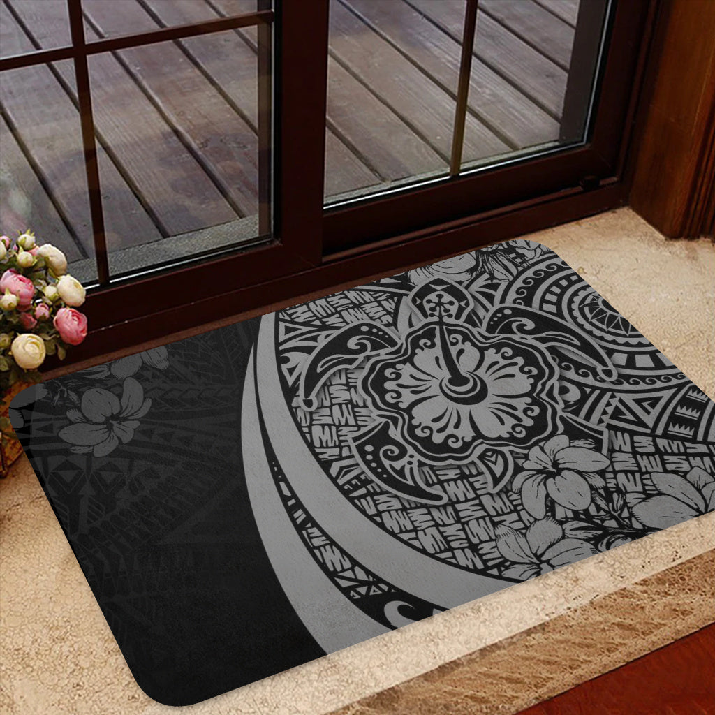 Hawaii Doormat Hibiscus Polynesian Tribal Wave Elegance