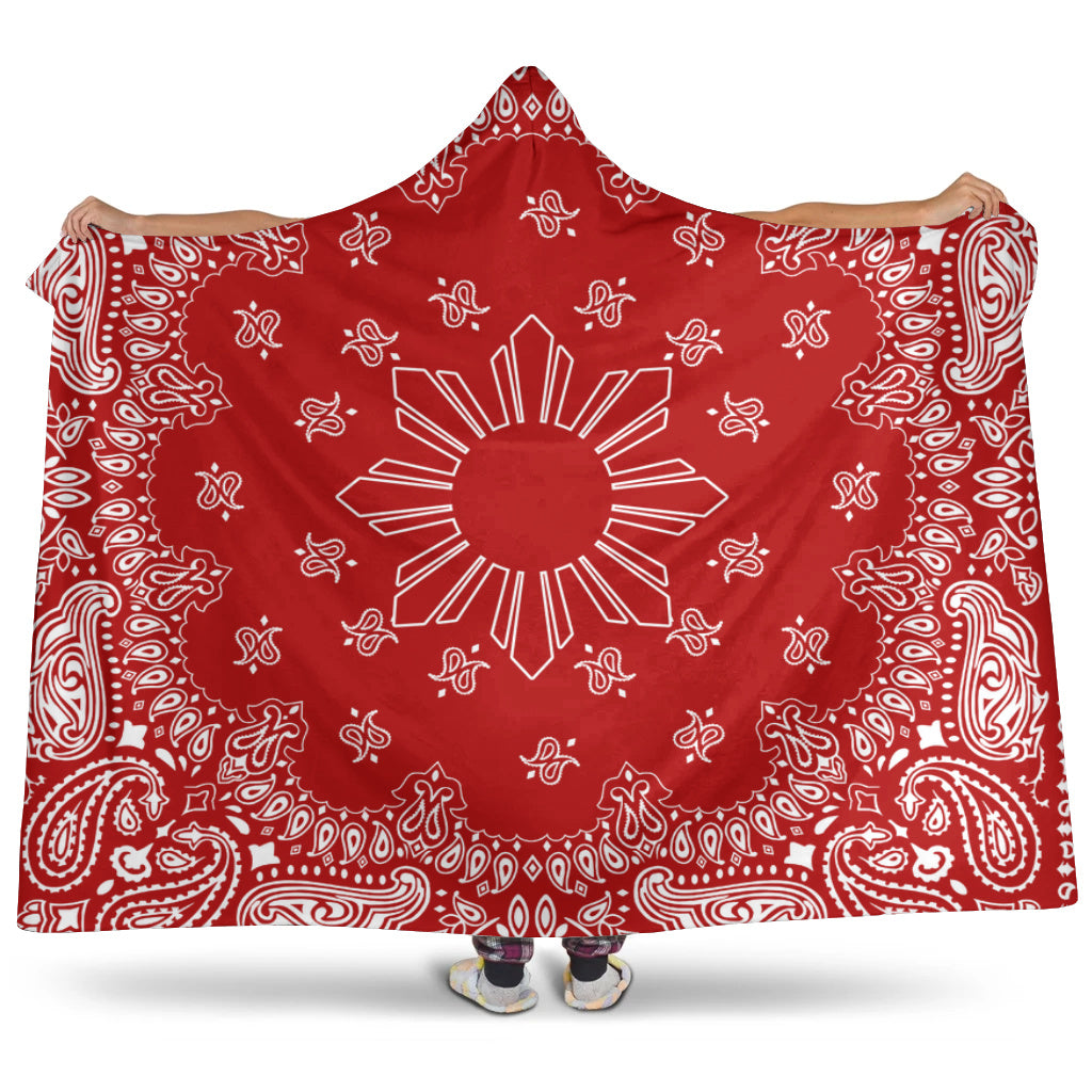 Philippines Filipinos Hooded Blanket Sun Bandana Paisley Print Heritage
